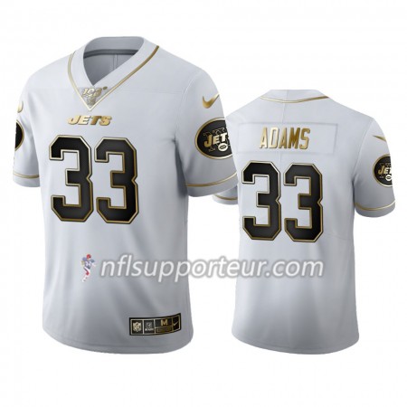 Maillot Homme New York Jets Jamal Adams 33 Nike Blanc Golden Edition 100th